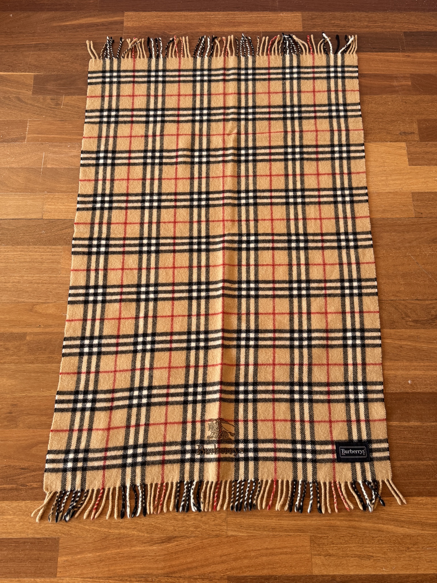 Burberry Beige Check Scarf