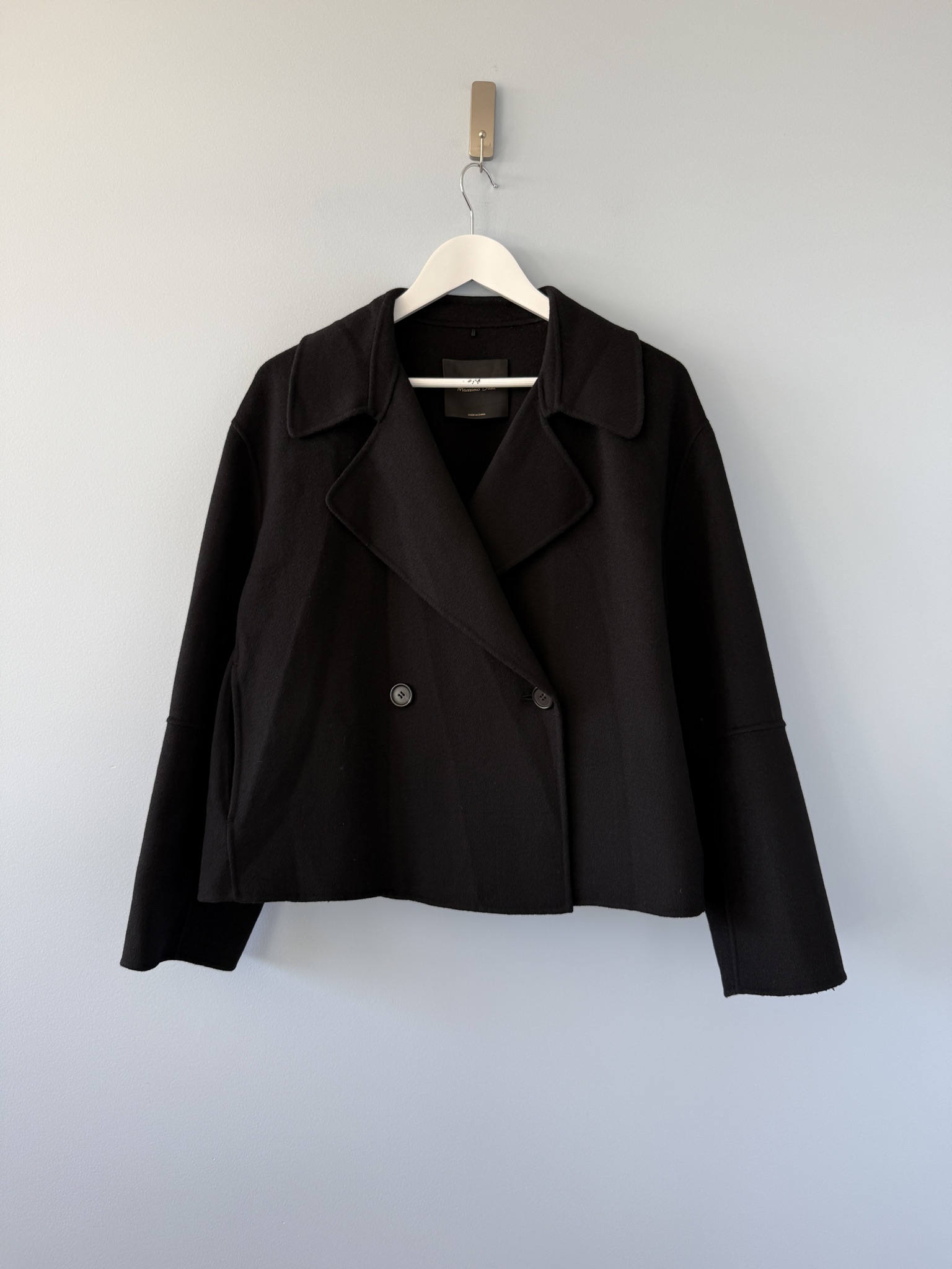 Massimo Dutti Wool Blend Double-Breasted Jacket