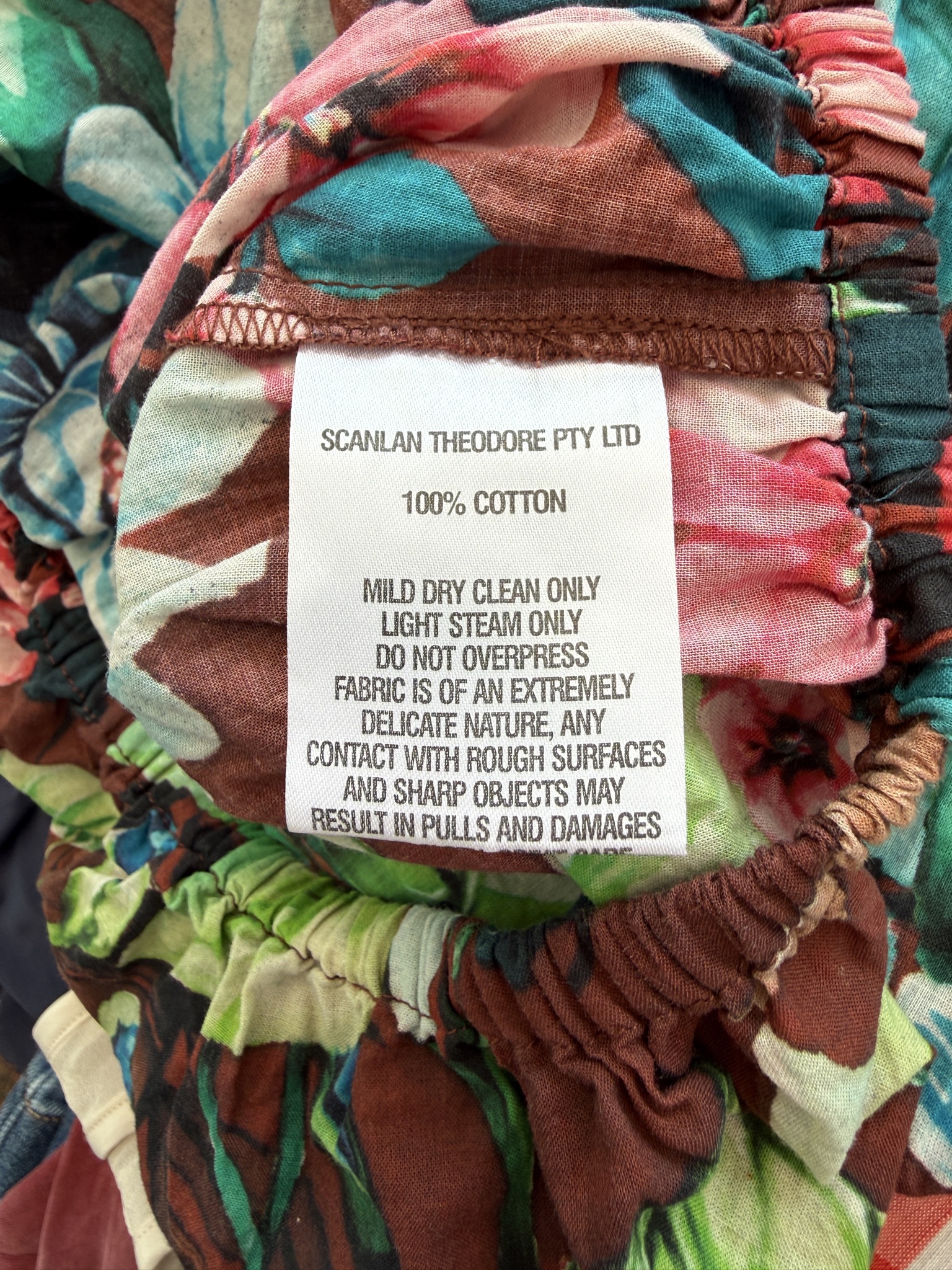 Scanlan Theodore Cocoa Floral Off Shoulder Top - size 6 thumbnail 5