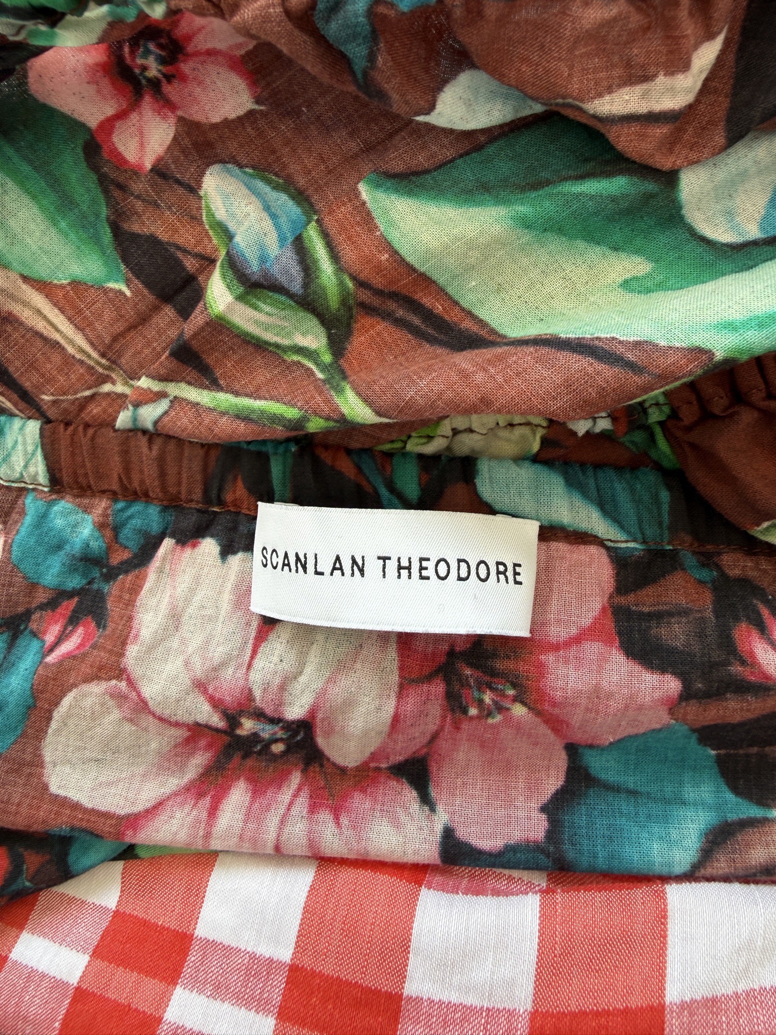 Scanlan Theodore Cocoa Floral Off Shoulder Top - size 6 thumbnail 4
