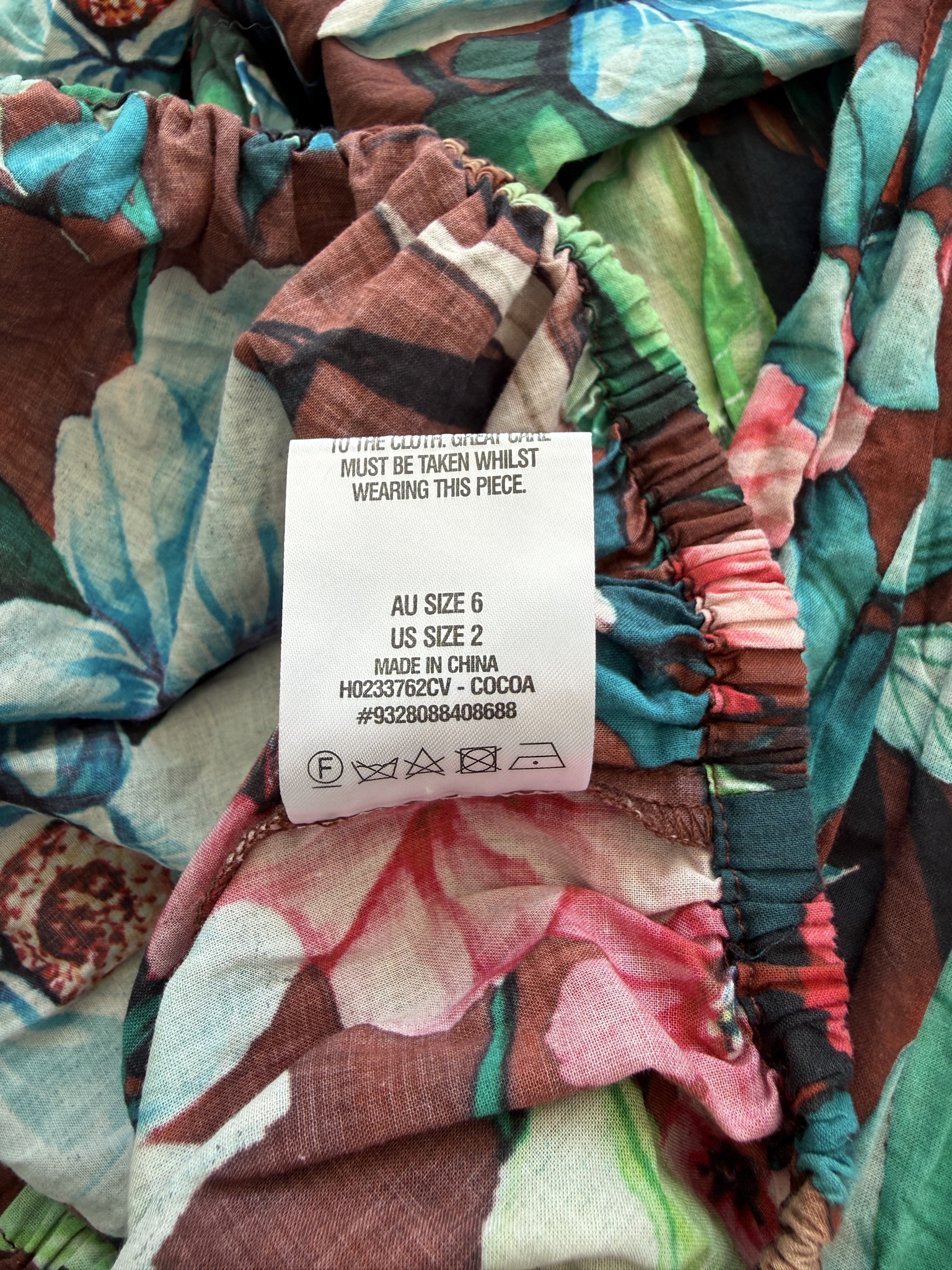 Scanlan Theodore Cocoa Floral Off Shoulder Top - size 6 thumbnail 6