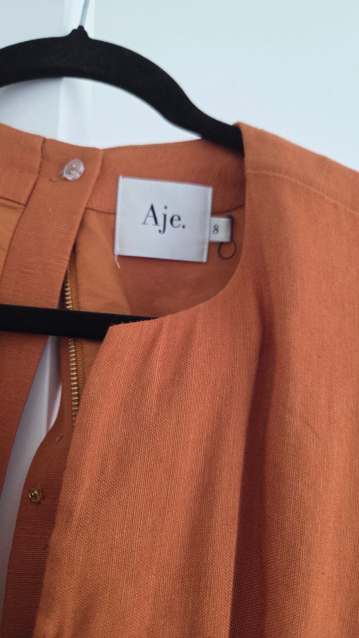 Aje Rust Cutout Long Sleeve Mini Dress (Size 8) thumbnail 3
