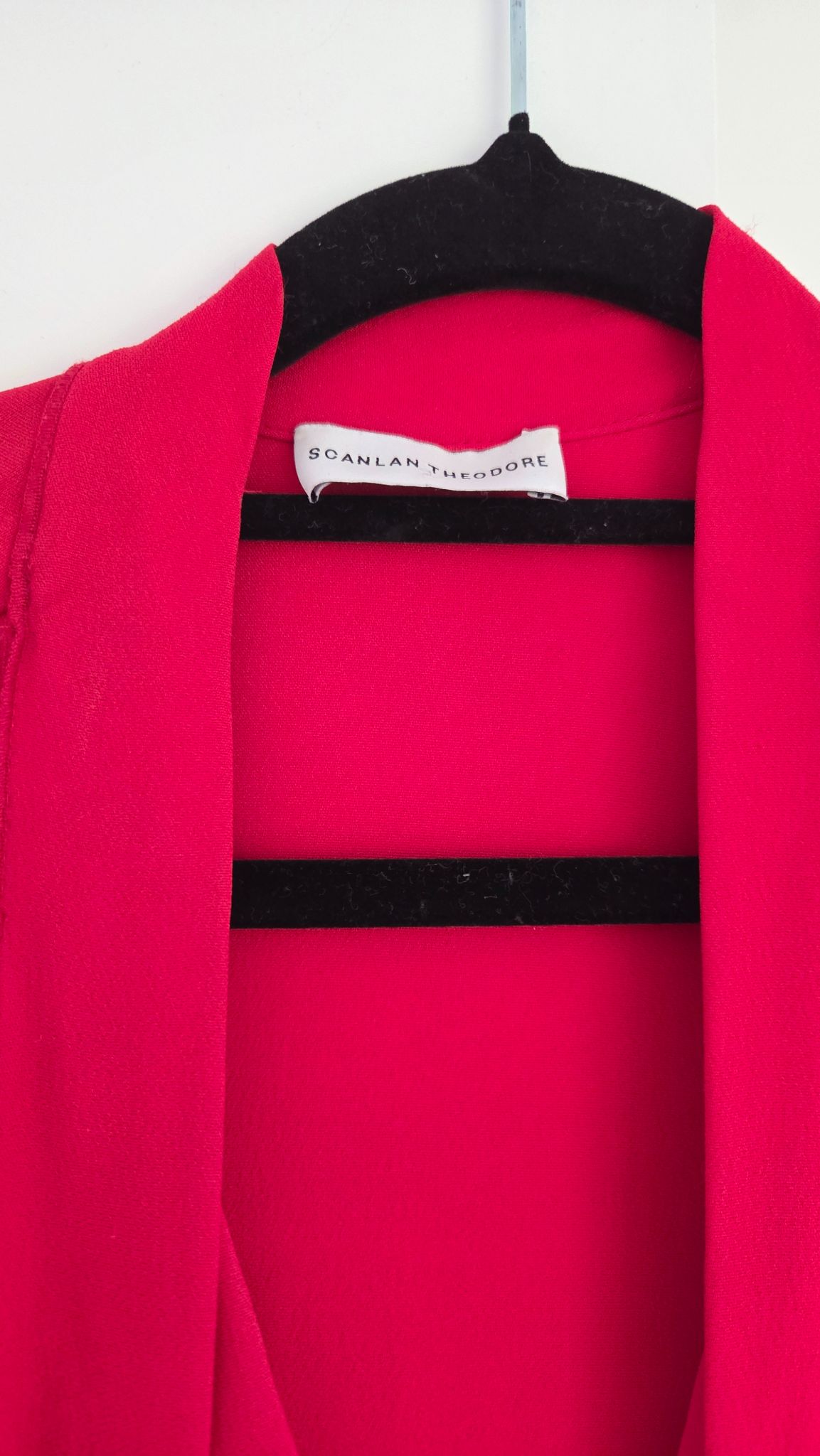 Scanlan Theodore Red Ruffle Midi Dress - size S thumbnail 5
