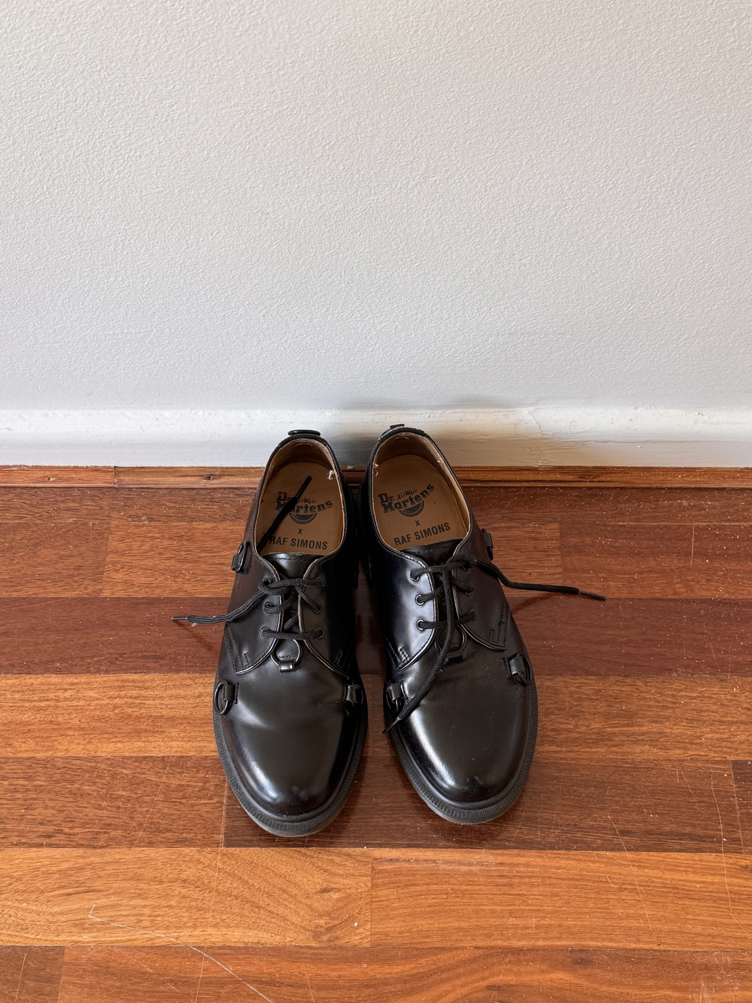 Dr Martens x Raf Simons Black 1461 Shoes (Size EU 41)