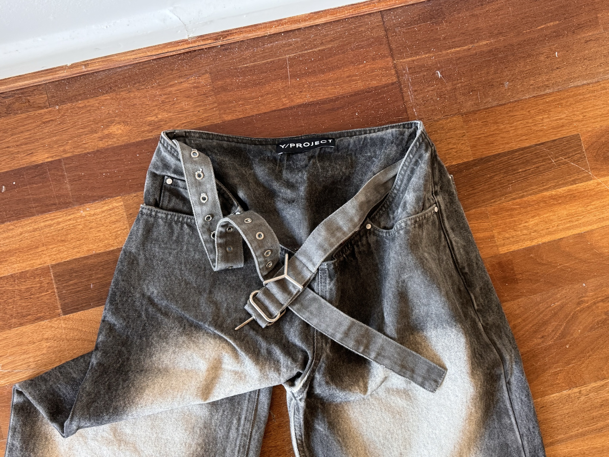 Y / Project Belted Sun-Faded Jeans (Size 28) thumbnail 3
