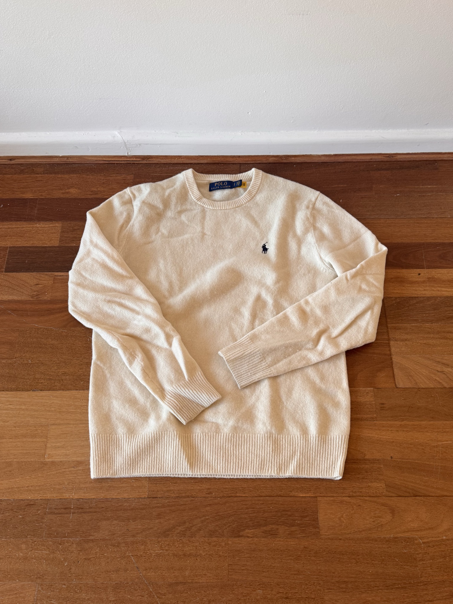 Polo Ralph Lauren Cream Knit Sweater (Size S)