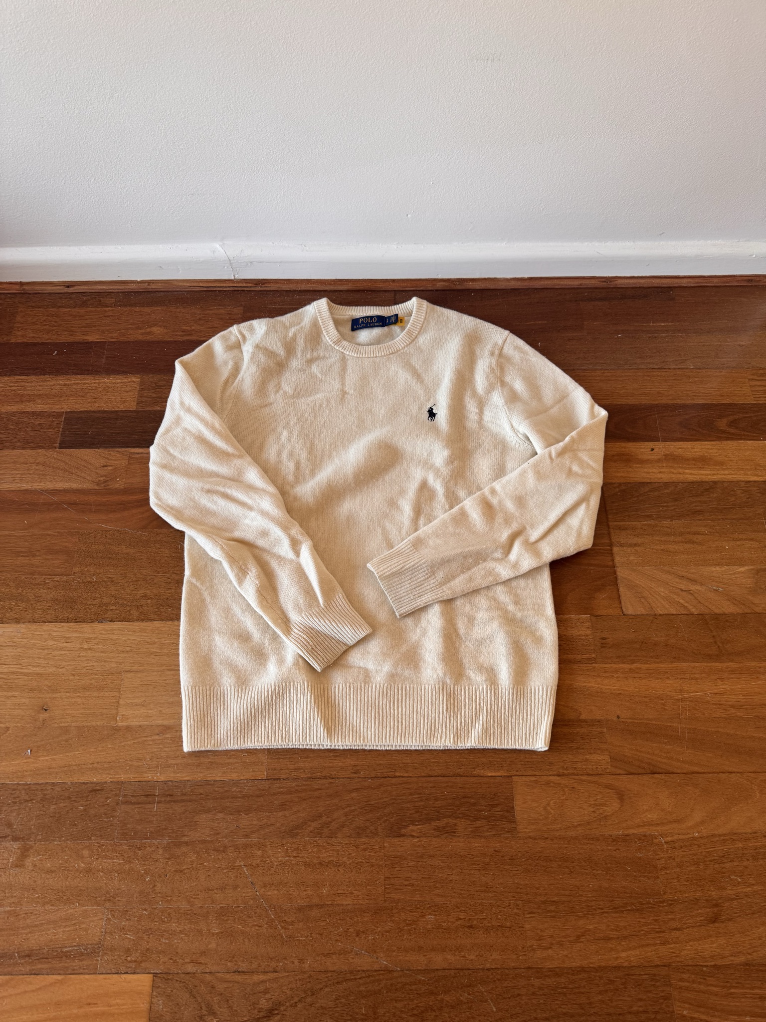 Polo Ralph Lauren Cream Knit Sweater (Size S) thumbnail 2