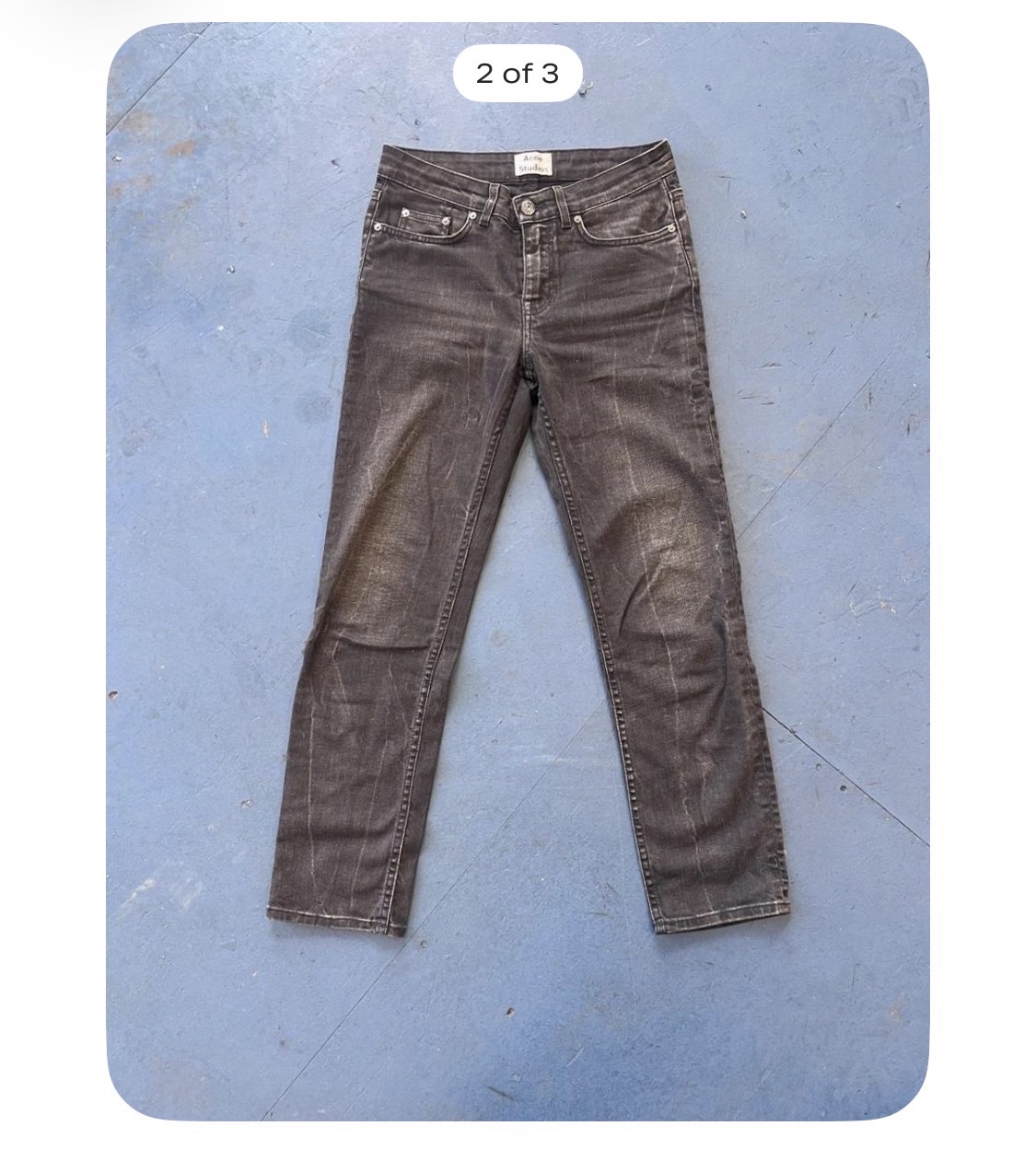 Acne Studios Washed Black Jeans (Size 8)