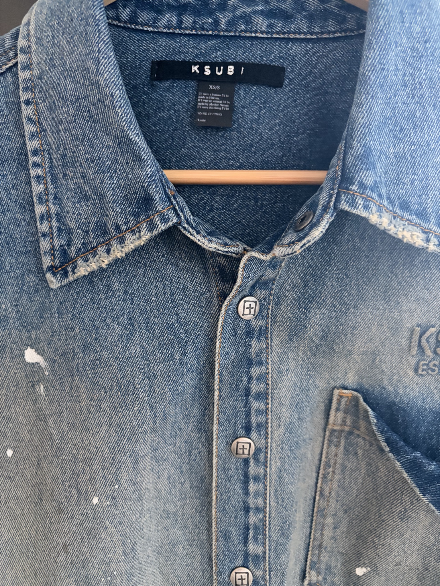 Ksubi Denim Short Sleeve Shirt thumbnail 3