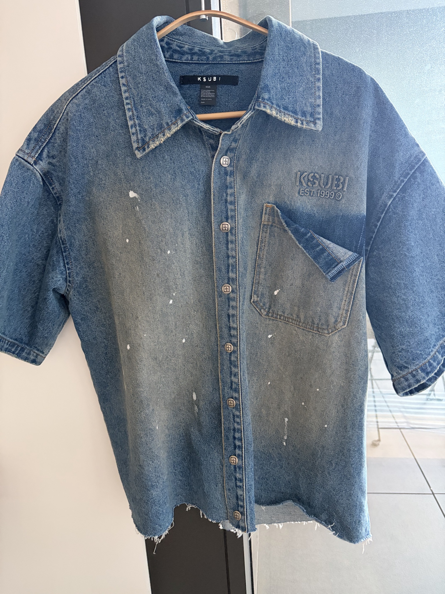 Ksubi Denim Short Sleeve Shirt