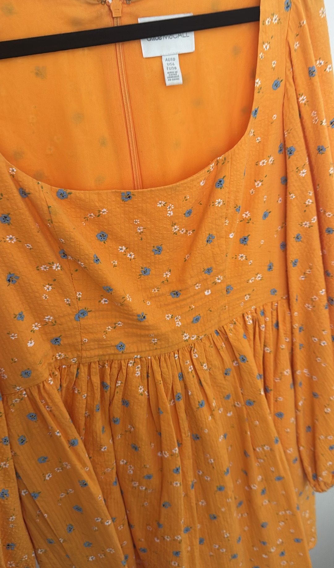 Alice McCall Orange Floral Mini Dress (Size 10) thumbnail 7