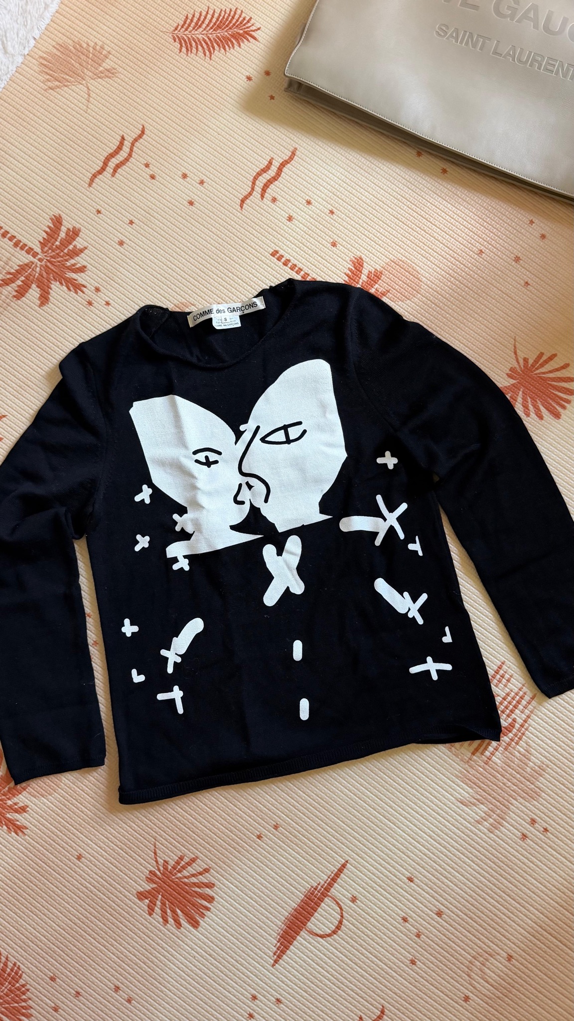 COMME des GARÇONS Graphic Wool Sweater Black (Size S)