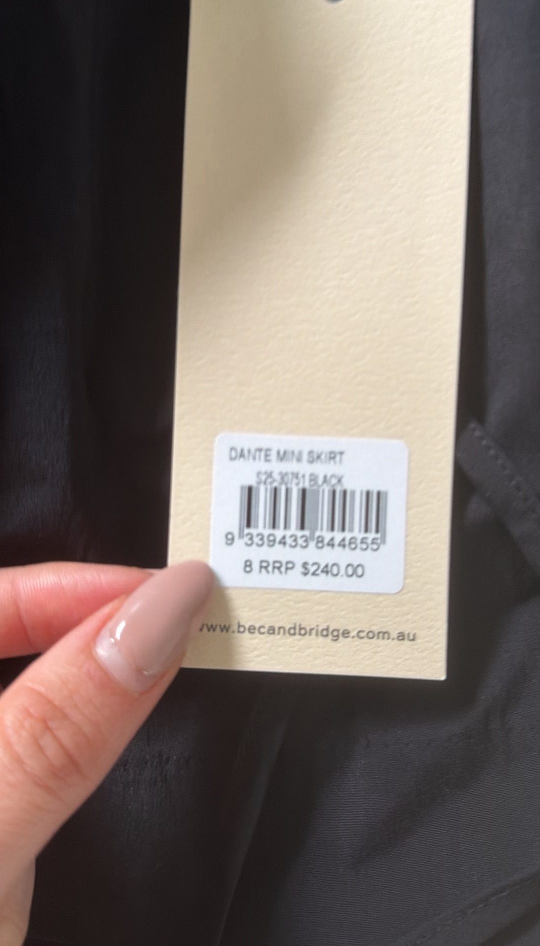 Bec + Bridge Black Dante Mini Skirt (Size 8) thumbnail 2