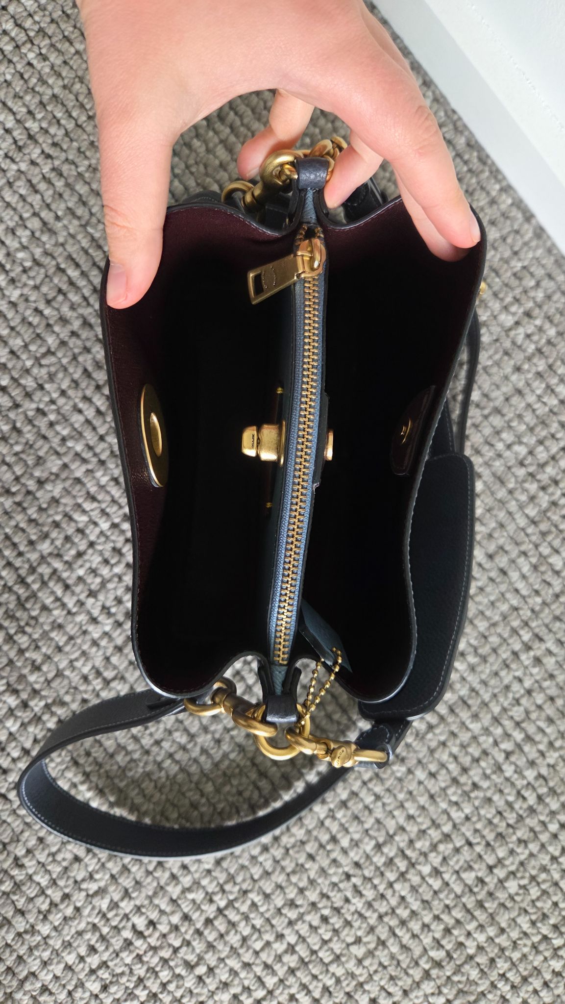 Coach Black Leather Crossbody Bag thumbnail 2