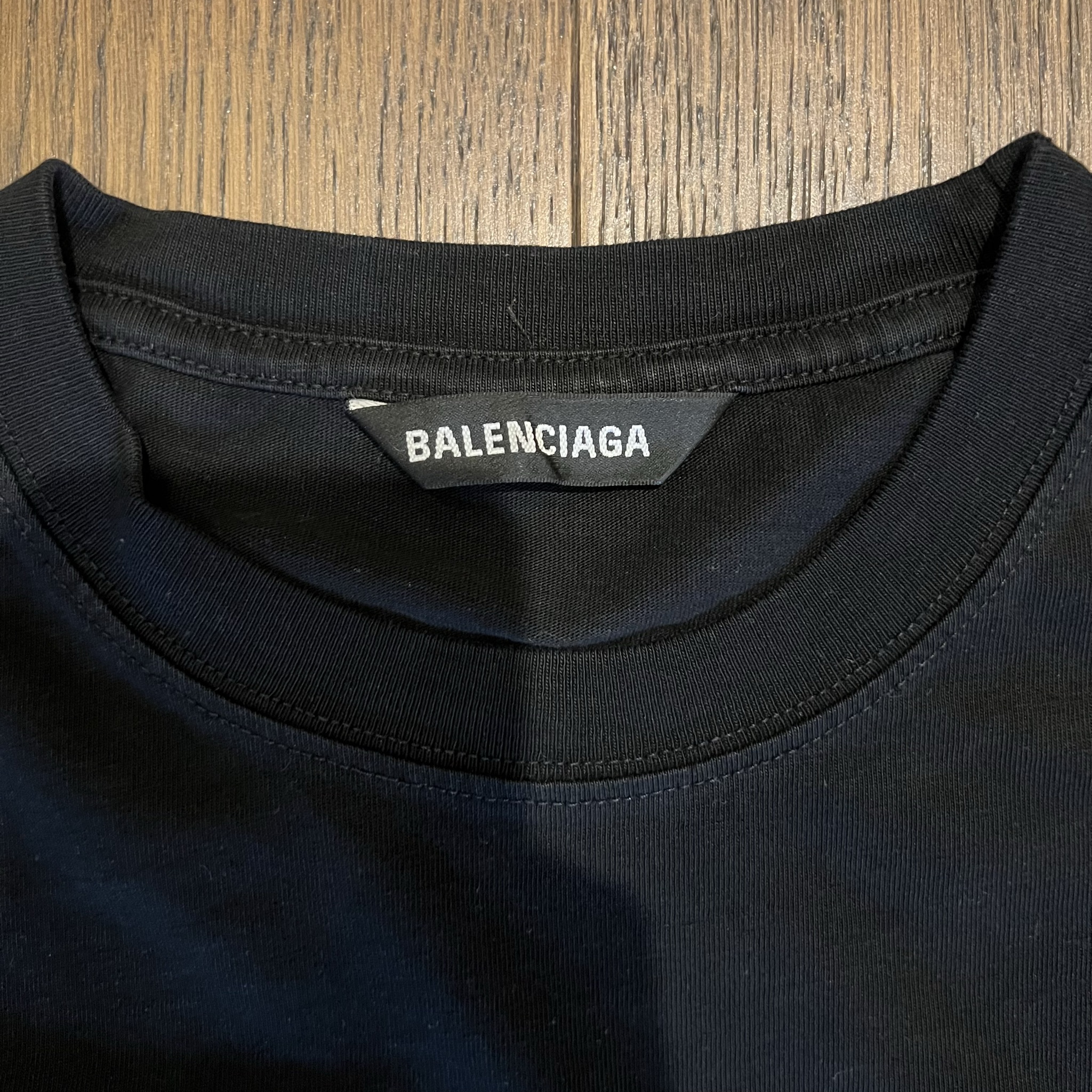 Balenciaga Black Logo T-Shirt (Size M) thumbnail 5