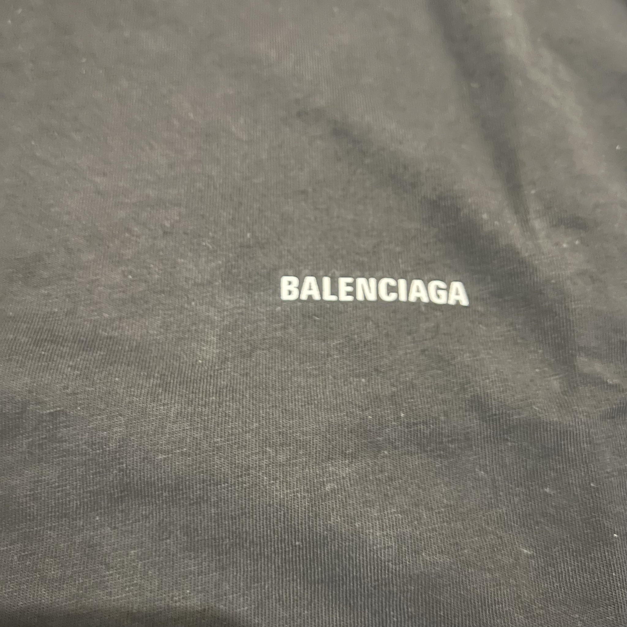 Balenciaga Black Logo T-Shirt (Size M) thumbnail 4